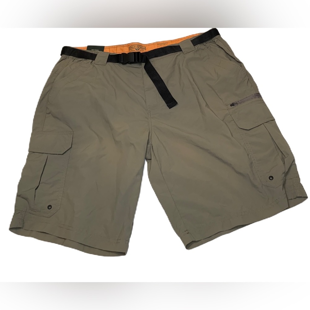 Field Stream New
Lightweight Quick Dry Cargo
Shorts Size XXL Khaki Green